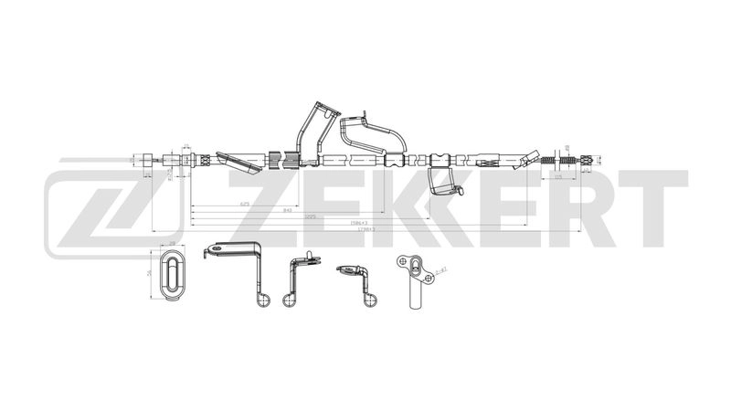 Тросик, cтояночный тормоз Zekkert 1441335870 4251878247660 8D L7W BZ-1102