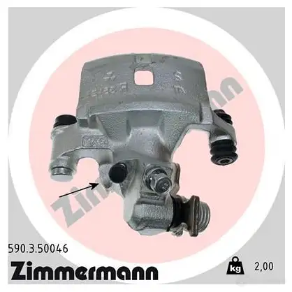 Тормозной суппорт ZIMMERMANN BTLH CI 907343 590350046