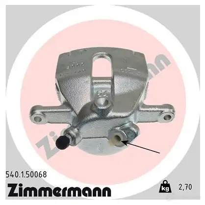 Тормозной суппорт ZIMMERMANN 540150068 S AHCY 907185 изображение 0