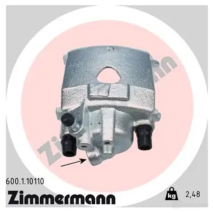 Тормозной суппорт ZIMMERMANN 907366 600110110 37 S5TD0 изображение 0