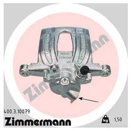 Тормозной суппорт ZIMMERMANN 400310079 906444 ZYV L2W изображение 0
