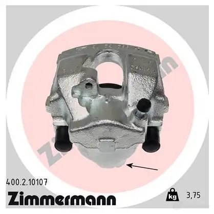 Тормозной суппорт ZIMMERMANN 906433 W 4WQIO 400210107 изображение 0
