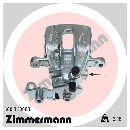 Тормозной суппорт ZIMMERMANN 53O4J X 907435 600310083