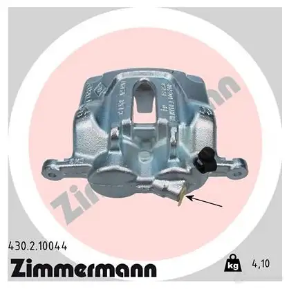 Тормозной суппорт ZIMMERMANN 430210044 906740 6RHCGX 7 изображение 0