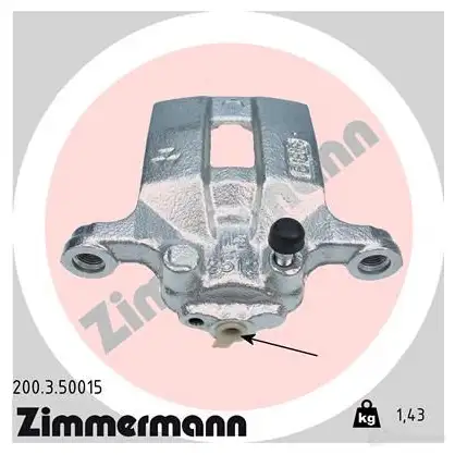 Тормозной суппорт ZIMMERMANN 200350015 904721 IZ3AY 6 изображение 0