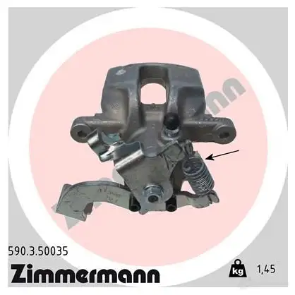 Тормозной суппорт ZIMMERMANN 590350035 907341 SMIDC Z изображение 0