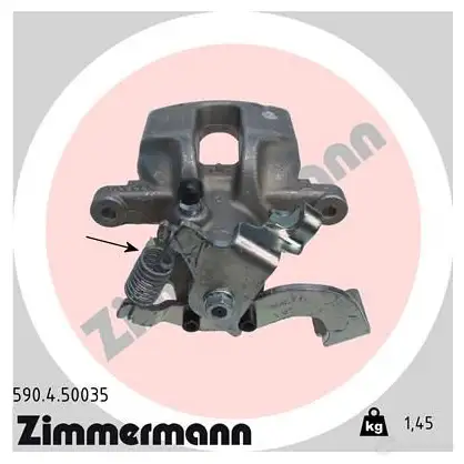Тормозной суппорт ZIMMERMANN 590450035 907352 LMY MG изображение 0