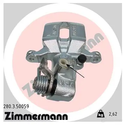 Тормозной суппорт ZIMMERMANN 906024 EM2STQ T 280350059 изображение 0