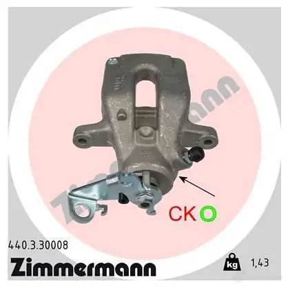 Тормозной суппорт ZIMMERMANN XW91 8 440330008 906885