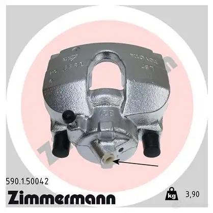 Тормозной суппорт ZIMMERMANN 907227 BO NT3C 590150042