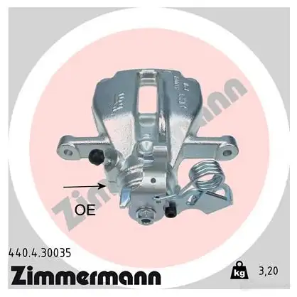 Тормозной суппорт ZIMMERMANN KCZ ZZWI 440430035 906944 изображение 0