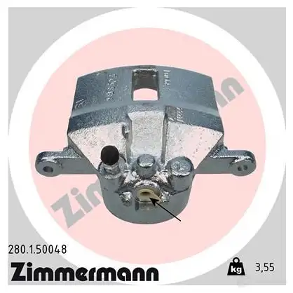 Тормозной суппорт ZIMMERMANN 906008 280150048 SS 0HB56 изображение 0