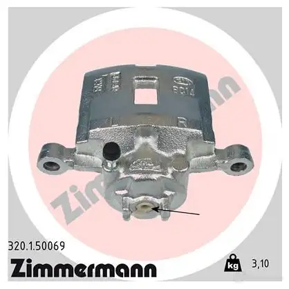 Тормозной суппорт ZIMMERMANN 906209 2WTF F 320150069 изображение 0