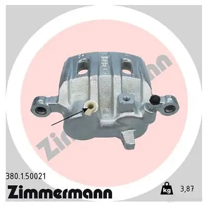 Тормозной суппорт ZIMMERMANN 906300 380150021 TTJ Q1 изображение 0