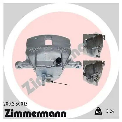 Тормозной суппорт ZIMMERMANN 904674 200250013 R3 H55X изображение 0
