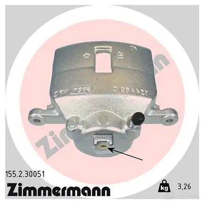 Тормозной суппорт ZIMMERMANN BK8 4Q42 904599 155230051 изображение 0