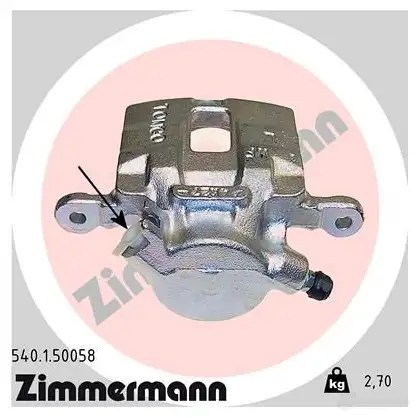 Тормозной суппорт ZIMMERMANN 540150058 5I4E9 J 907184