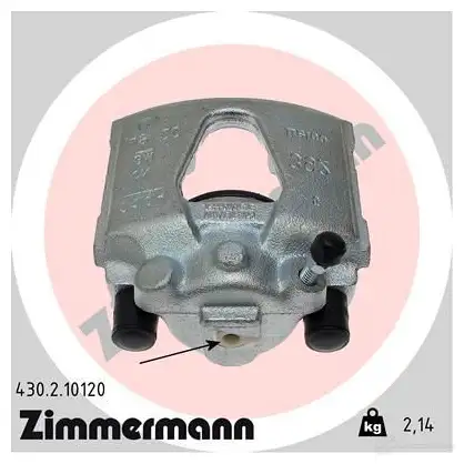 Тормозной суппорт ZIMMERMANN 430210120 Y0M 3O 906744 изображение 0