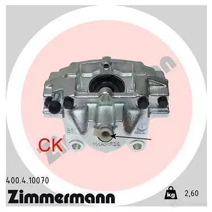 Тормозной суппорт ZIMMERMANN 906599 TY7M VO 400410070 изображение 0