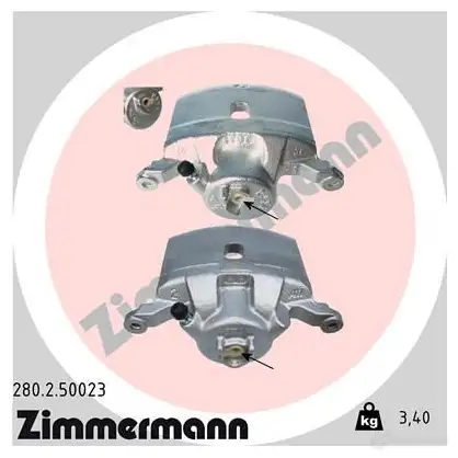 Тормозной суппорт ZIMMERMANN YVGX GL0 280250023 906012