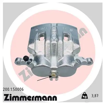 Тормозной суппорт ZIMMERMANN 200150006 904666 OF9W W