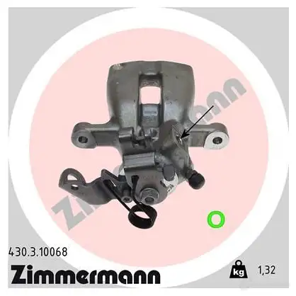 Тормозной суппорт ZIMMERMANN 430310068 906817 SGB PD