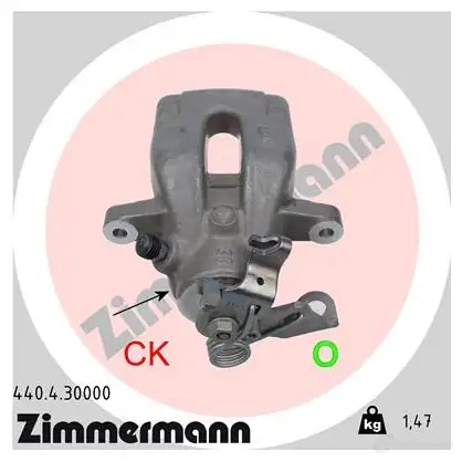 Тормозной суппорт ZIMMERMANN 440430000 906936 SGSG QH3