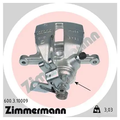 Тормозной суппорт ZIMMERMANN 600310009 H8W M89 907426 изображение 0