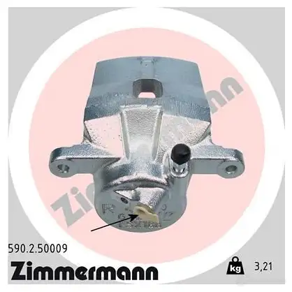 Тормозной суппорт ZIMMERMANN P SJ77FS 907235 590250009
