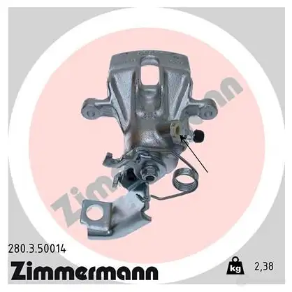 Тормозной суппорт ZIMMERMANN 906021 FKKL AS 280350014 изображение 0