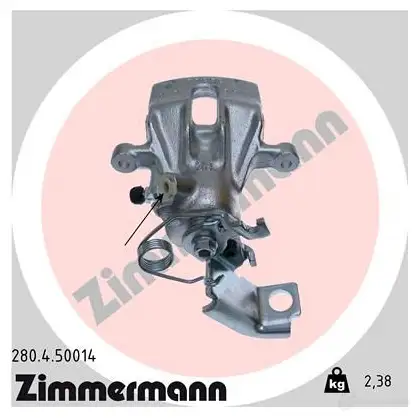 Тормозной суппорт ZIMMERMANN 280450014 FIM66L Y 906081 изображение 0