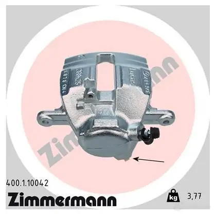 Тормозной суппорт ZIMMERMANN 906345 400110042 Y BZK0 изображение 0