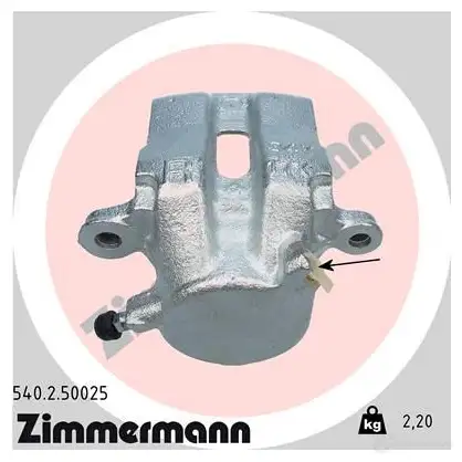 Тормозной суппорт ZIMMERMANN 907186 G BX76 540250025 изображение 0