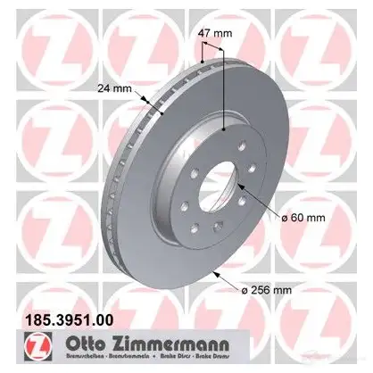 Тормозной диск ZIMMERMANN L7UC 7JG 185395100 904659
