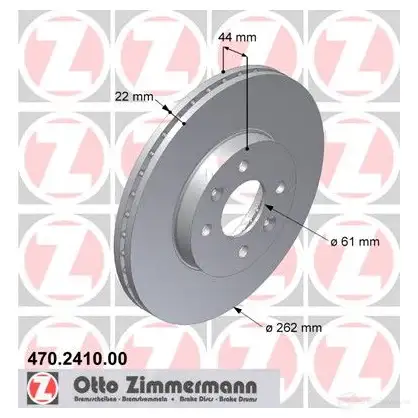 Тормозной диск ZIMMERMANN 907077 95 TGO 470241000 изображение 0