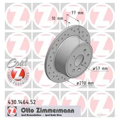 Тормозной диск ZIMMERMANN MSKA L6 906667 430146452