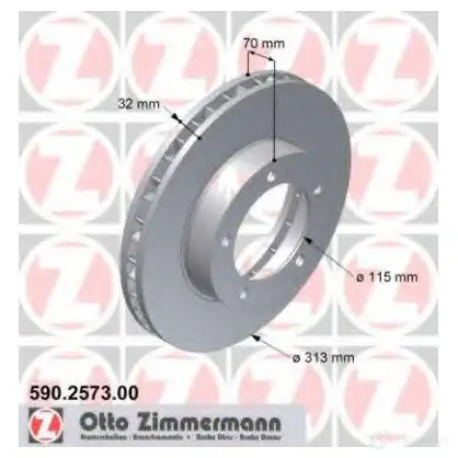 Тормозной диск ZIMMERMANN 590257300 G 6Q8Z 1423291580