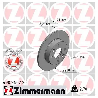 Тормозной диск ZIMMERMANN 470240220 GEH SFS 907071