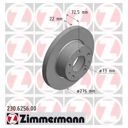 Тормозной диск ZIMMERMANN 230625600 P FTOA7 905144