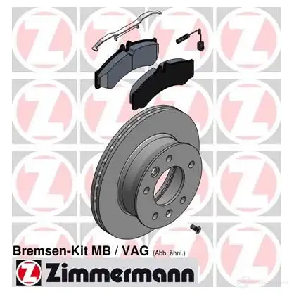 Тормозные диски и колодки, комплект ZIMMERMANN 907666 A S69YD 640430600