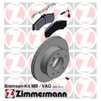 Тормозные диски и колодки, комплект ZIMMERMANN 640430300 907664 MGS M1 изображение 0