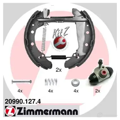 Тормозные колодки барабанные комплект ZIMMERMANN 904858 209901274 7 48VQ изображение 0