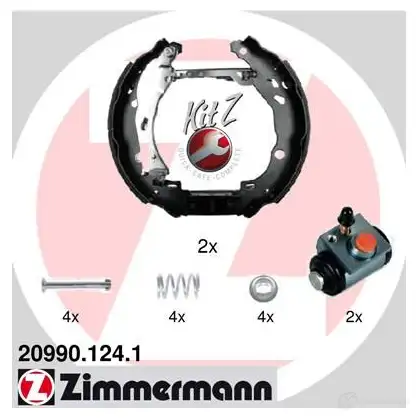 Тормозные колодки барабанные комплект ZIMMERMANN 7QO 9S 209901241 904851