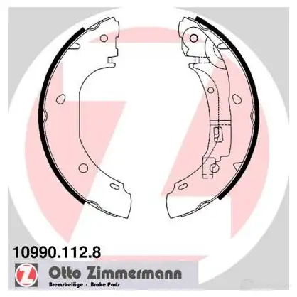Тормозные колодки комплект ZIMMERMANN 109901128 904131 M2GF7 7D