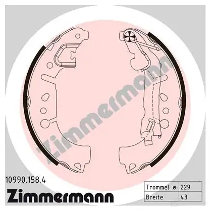 Тормозные колодки комплект ZIMMERMANN 109901584 MZ OXB 1211168751 изображение 0