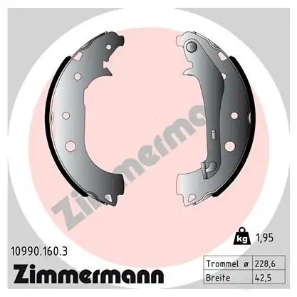 Тормозные колодки комплект ZIMMERMANN 109901603 1437930260 YW VJBL
