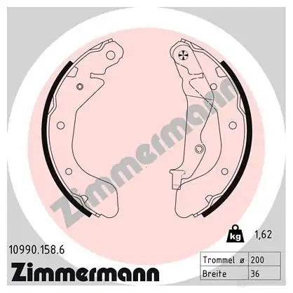 Тормозные колодки комплект ZIMMERMANN M9K 70A 1211168757 109901586 изображение 0