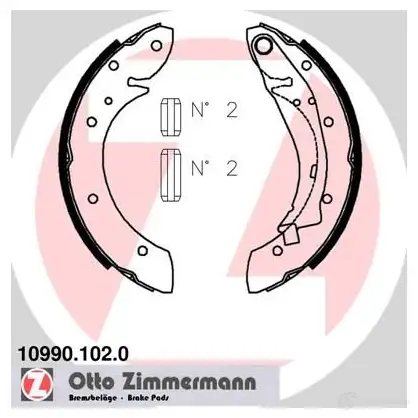 Тормозные колодки комплект ZIMMERMANN 904080 S X2A1 109901020 изображение 0