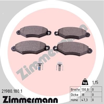 Тормозные колодки комплект ZIMMERMANN 219 78 21979 219801801 905057