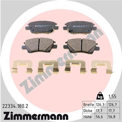 Тормозные колодки комплект ZIMMERMANN X TDZQE 1437869656 223341802